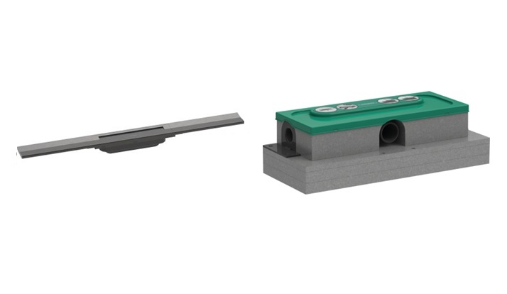 Darmowa Dostawa - Odpływ liniowy 70 cm czarny-chrom Hansgrohe RainDrain Flex abset12039
