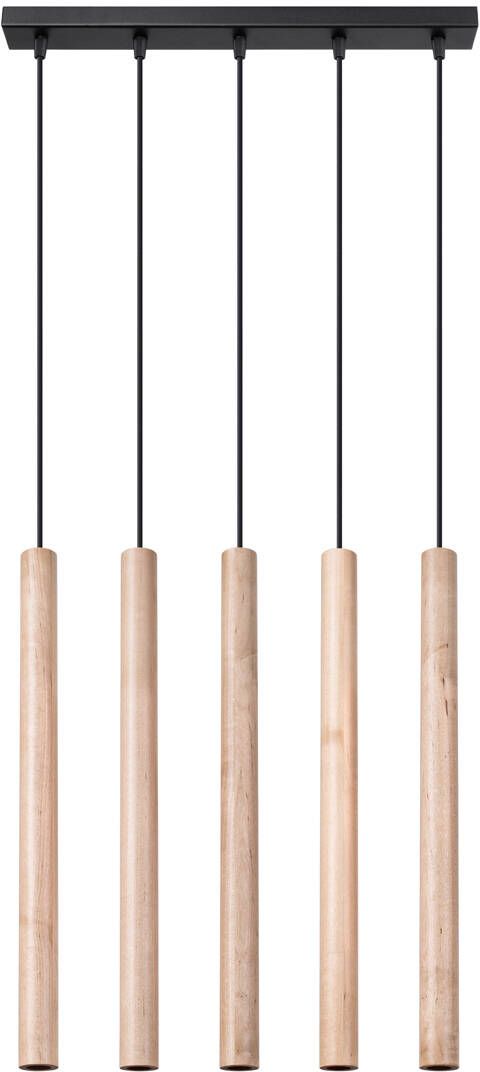 Darmowa Dostawa - Lampa wisząca 5x8 W czarna Sollux Lighting Pastelo SL1269