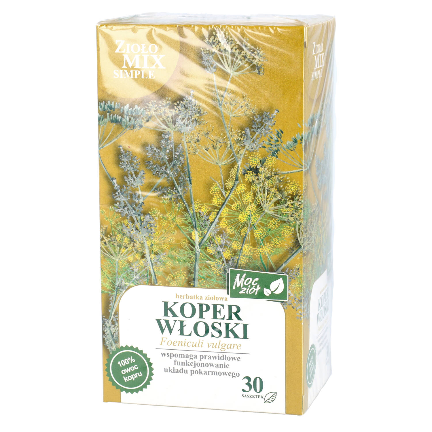 Zdrowe korzyści - ziołomix simple koper włoski, herbatka ziołowa, 30 saszetek