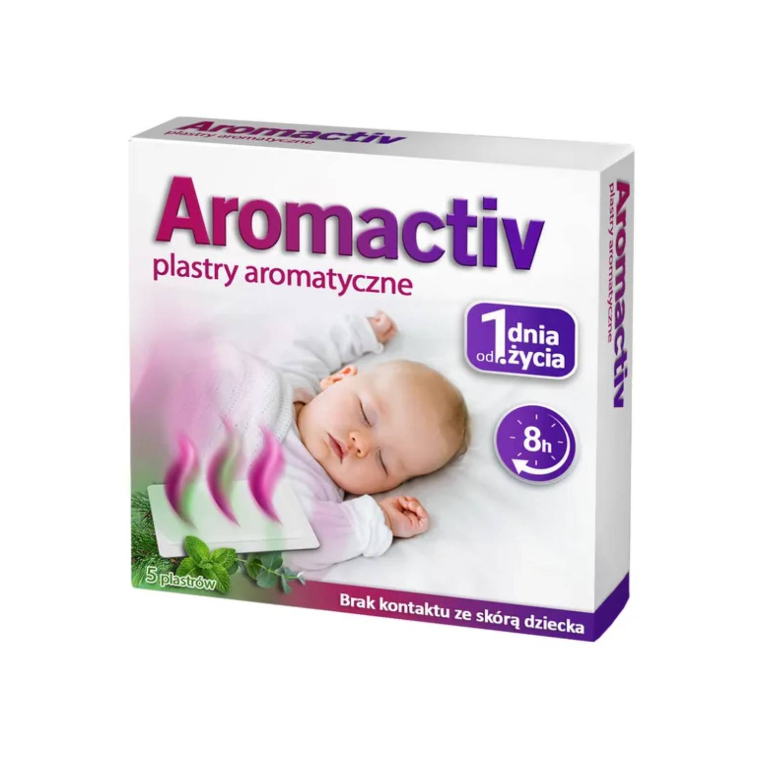 Aromactiv+ - plastry z olejkami eterycznymi, od 1 dnia życia, 5 sztuk