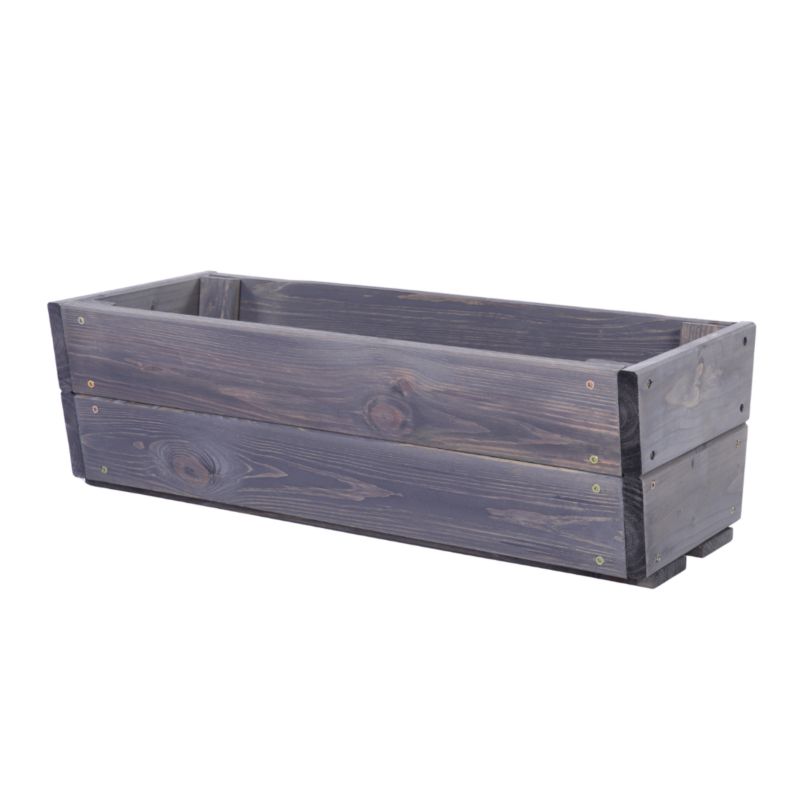 Osłonka MODO24 drewniana na doniczkę sosnowa impregnowana szara 19x63,4x25 cm 1 szt.