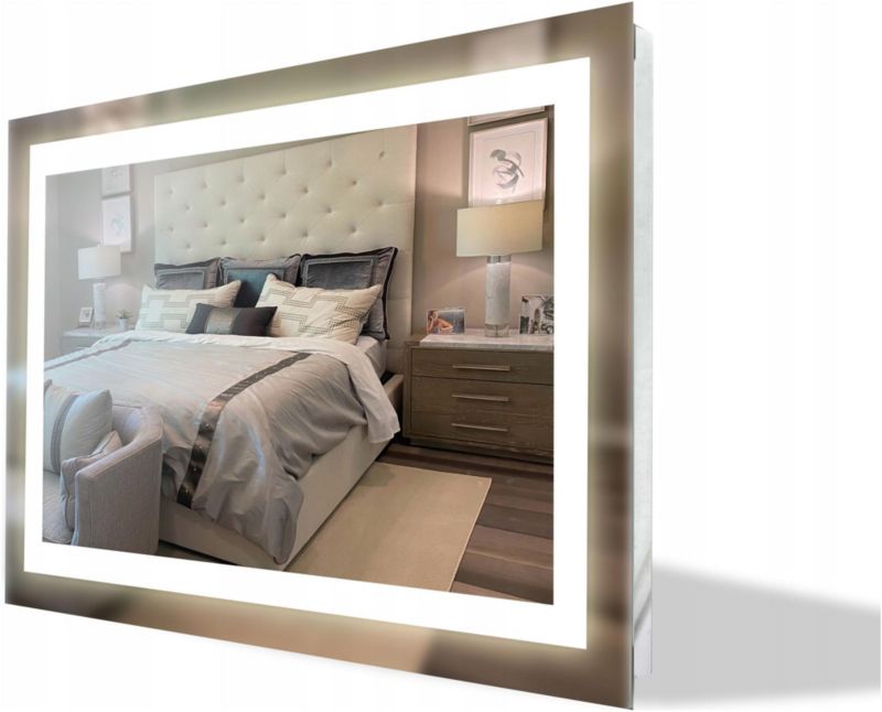Lustro Łazienkowe stylowelustro prostokątne 50CMx80CM z LED 1szt.
