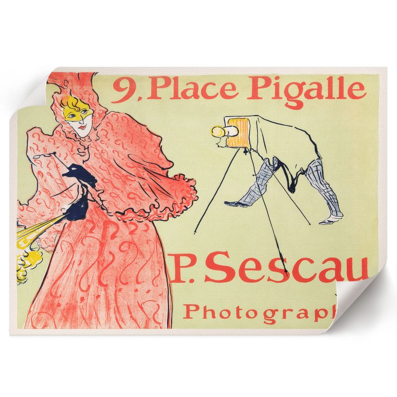 Wydruk Na Płótnie ArtPrintCave 29,7x21 cm Le Photographe Sescau Henri de Toulouse-Lautrec 1 szt.