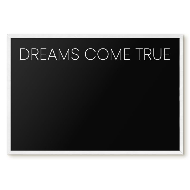 Tablica Magnetyczna Tulup 60x40 cm Dreams come true 8 - Biała rama Do salonu, sypialni 1 szt.