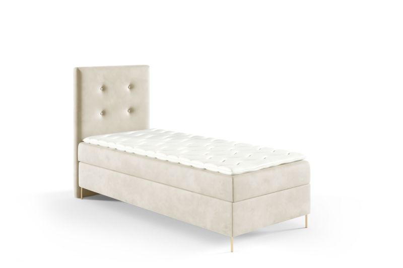 Łóżko kontynentalne SOFELLO Louis Box 90x200 z nogami riviera21 1szt.