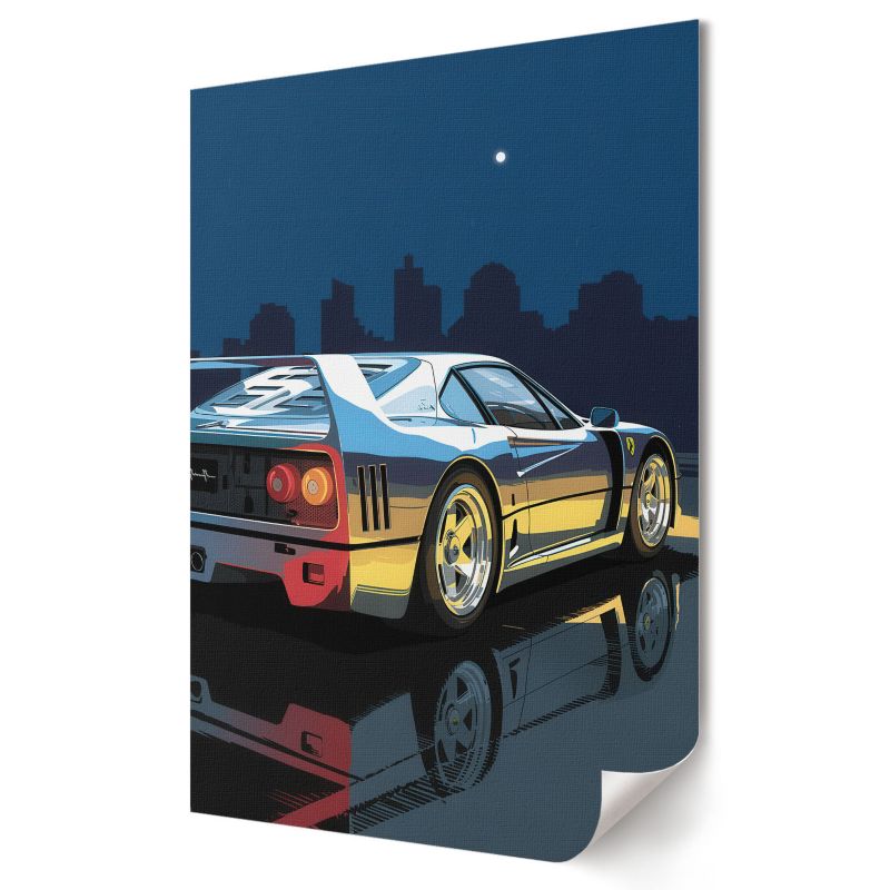 Plakat canvas Wallfluent Format A3 Motoryzacja noc Artysta Veil 21 1 szt.