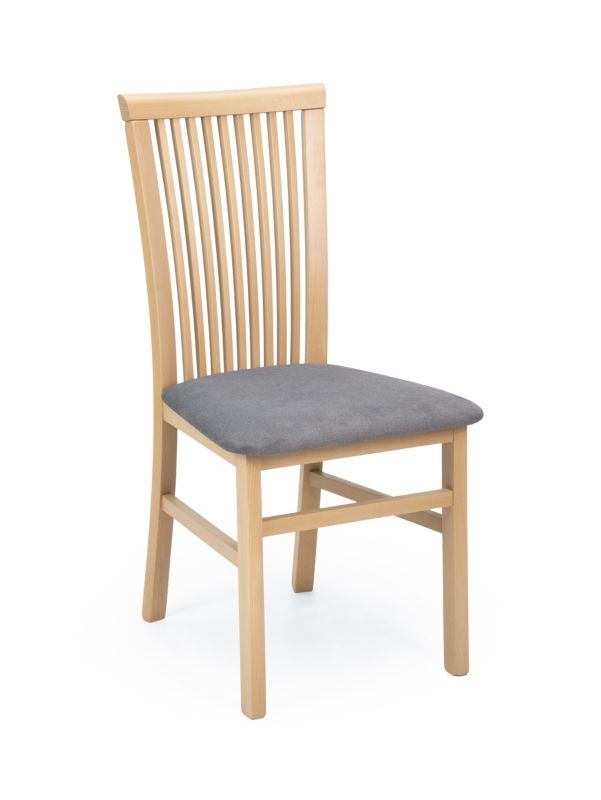 Krzesło bukowe Chairline ANGELO 1 dąb artisan siedzisko tapicerowane tkanina Portland Black 1 szt.