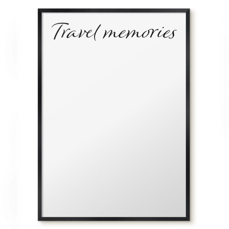 Magnetyczna Tablica Ścienna Tulup 50x70 cm Travel memories 4 - Czarna rama Do salonu, sypialni 1 szt.