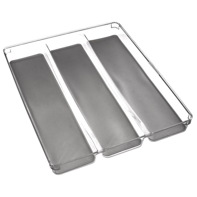 Organizer na sztućce 3 przegrody 5Five Simply Smart szary 40x32cm 1 szt.