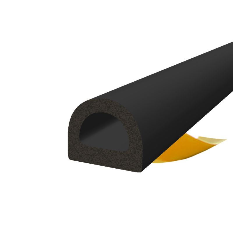 Uszczelka samoprzylepna KYCT EPDM do okien i drzwi D 12x10 mm 20 m czarna 1 szt