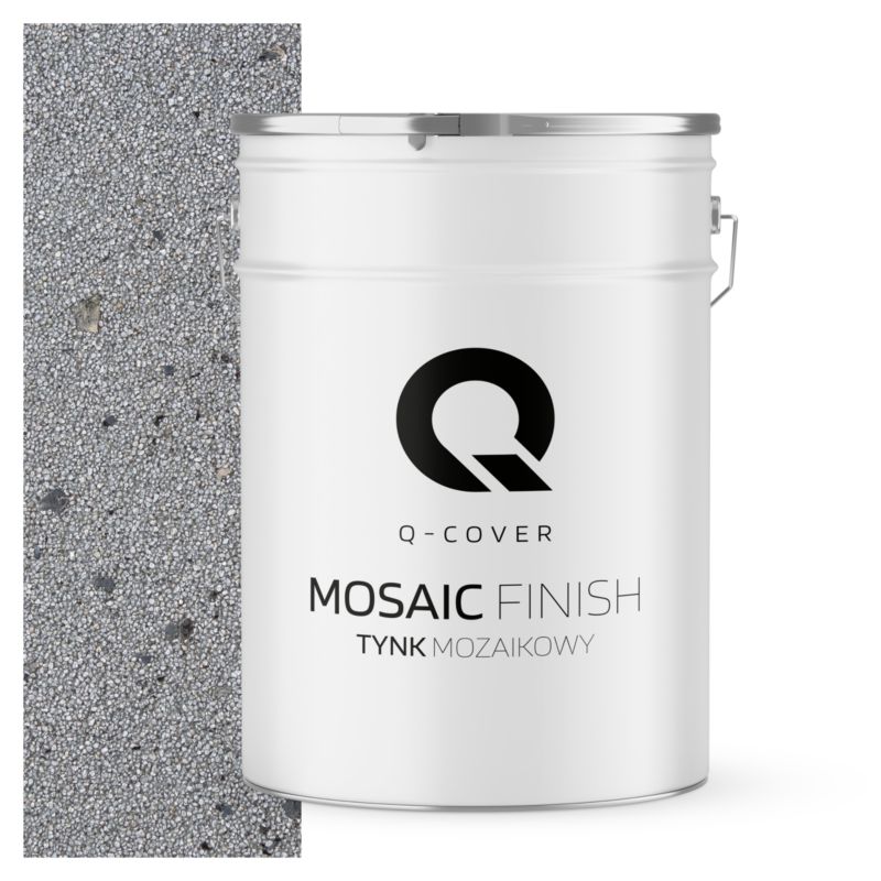 Tynk Mozaikowy Q-Cover Srebrny z czarną miką M51 25KG