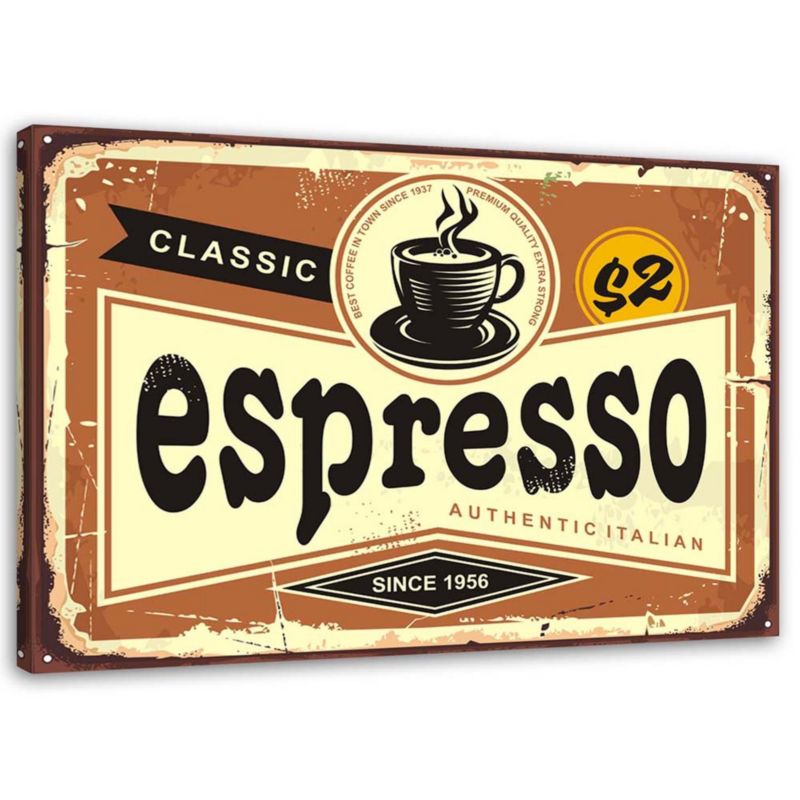 Obraz na płótnie Feeby Szyld espresso 45x30cm 1szt