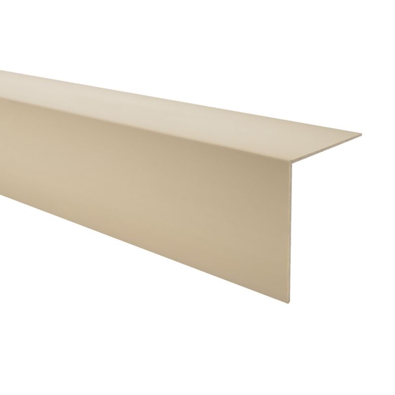 Kątownik twardy PCV 50x50 mm QUEST, ozdobny profil L kątowy, narożnik dekoracyjny - 150 cm, beżowy, 1 szt.