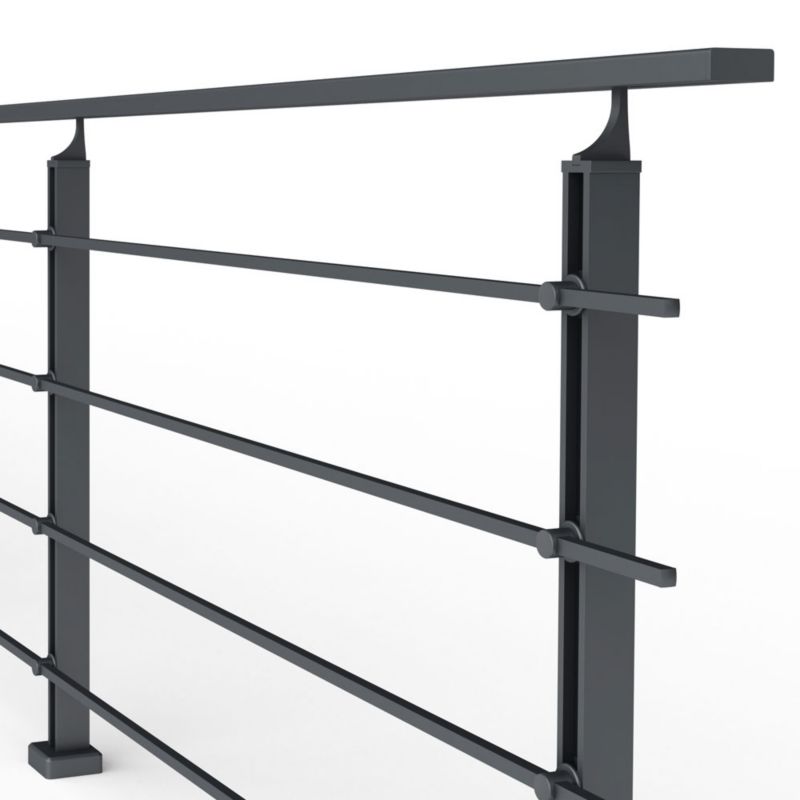 Balustrada AVIS, barierka balkonowa, schodowa, Aluminium, 4 wypełnienia, antracyt, długość 3,0 m