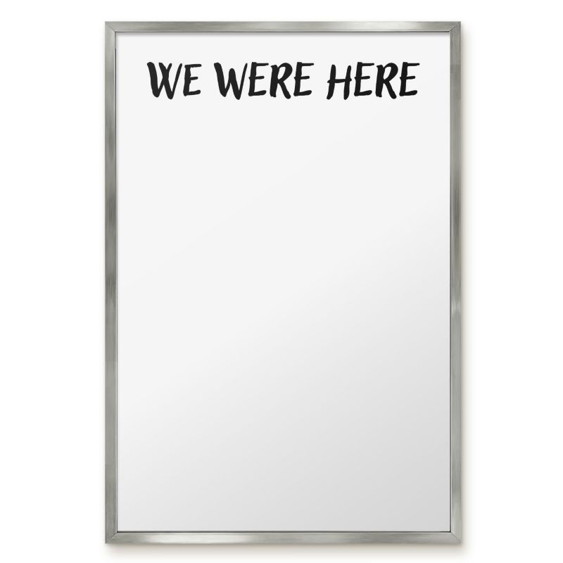 Tablica Magnetyczna Do Notatek Tulup 40x60 cm We were here - Srebrna rama Do salonu, sypialni 1 szt.