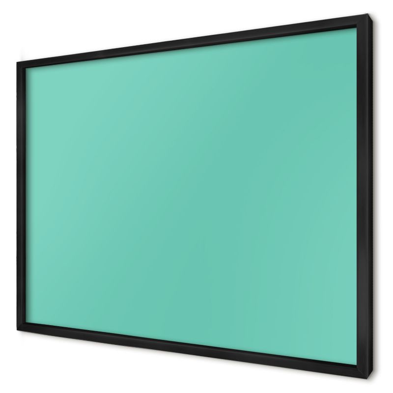 Tablica magnetyczna dekoracyjna Wallfluent 70x50 Mocny miętowy w czarnej ramie 1szt