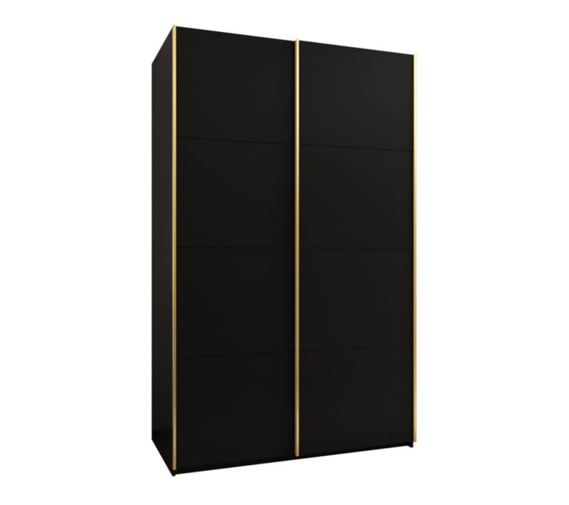Szafa przesuwna Abiks LUX wysoka szer.160cm czarny/czarny/złoty 1szt.