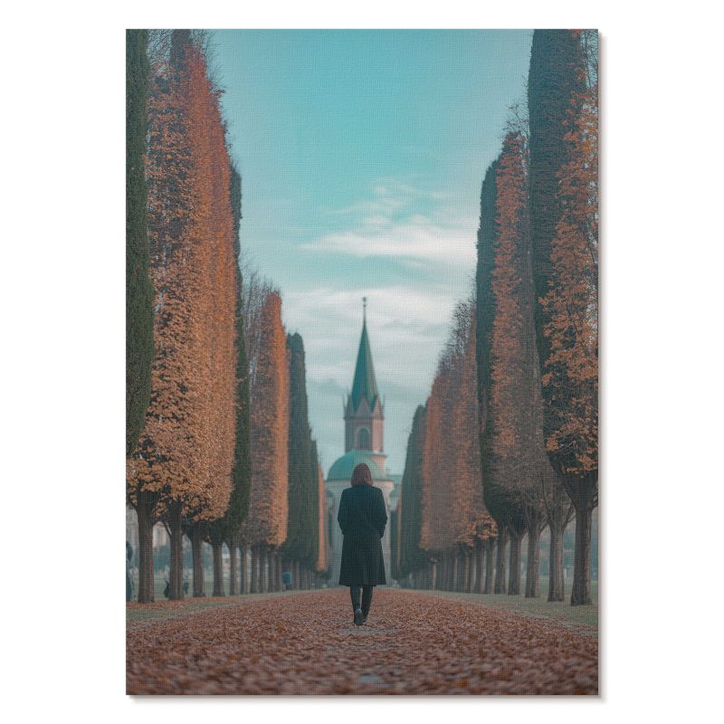 Obraz Plakat Canvas Tulup 29,7x42 cm (A3) Jesienna aleja Do salonu, sypialni, biura 1 szt.