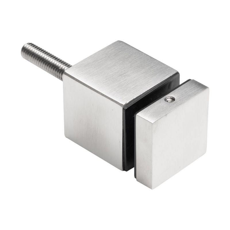 Uchwyt punktowy rotula do szkła PINOX 40x40mm gwint M10 powierzchnia płaska stal nierdzewna AISI 304 satyna 1 szt