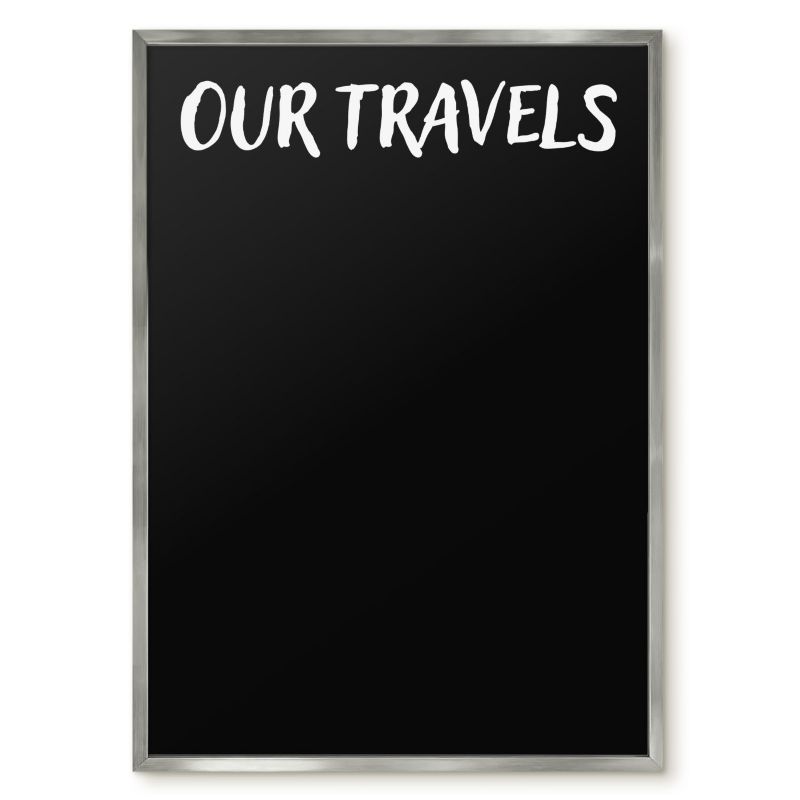 Tablica Magnetyczna Do Notatek Tulup 50x70 cm Our travels 5 - Srebrna rama Do salonu, sypialni 1 szt.