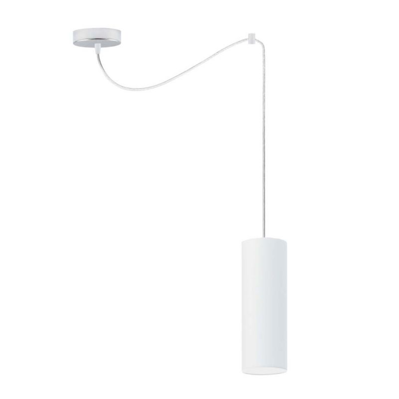 Lampa wisząca zwis Volta Light Factory żyrandol sufitowa pająk z abażurem tuba Biały POGO Z1 1szt.
