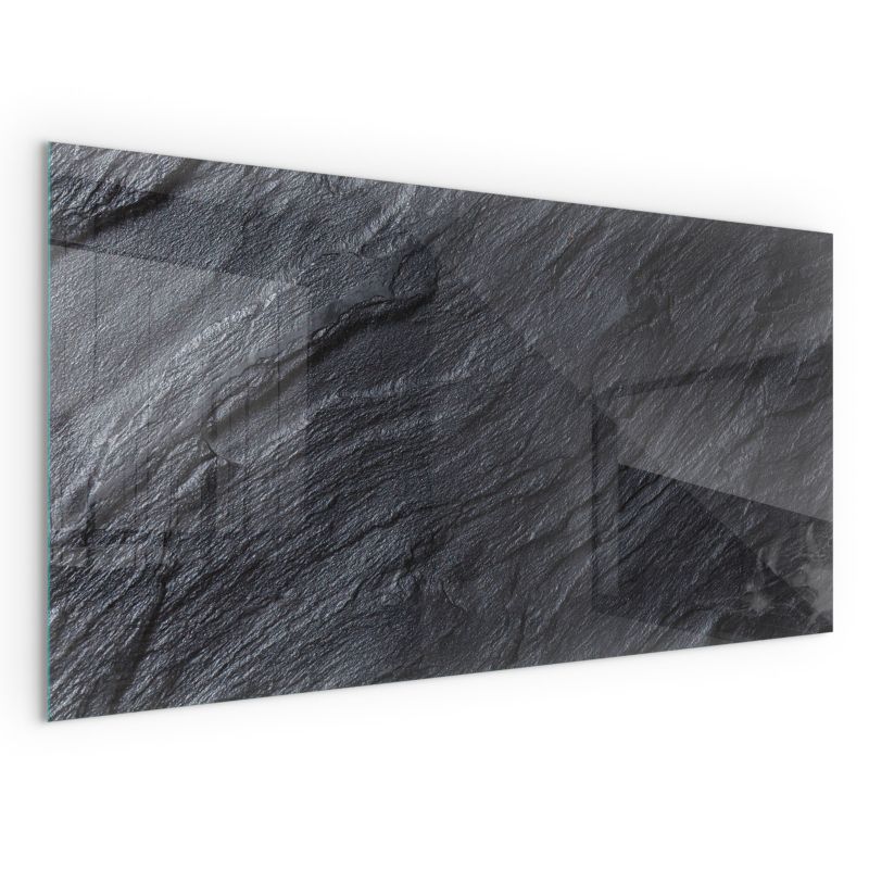 Podkładka Szklana Wallfluent 120x60 cm Ochrona Podłogi przed Kominkiem Tekstura kamiennej powierzchni 1 szt.