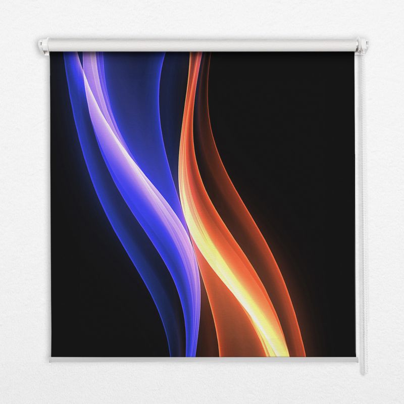 Roleta Z Nadrukiem Tulup 150x180 cm Pomarańczowo Niebieska Animacja Montaż do ściany/sufitu 1 szt.