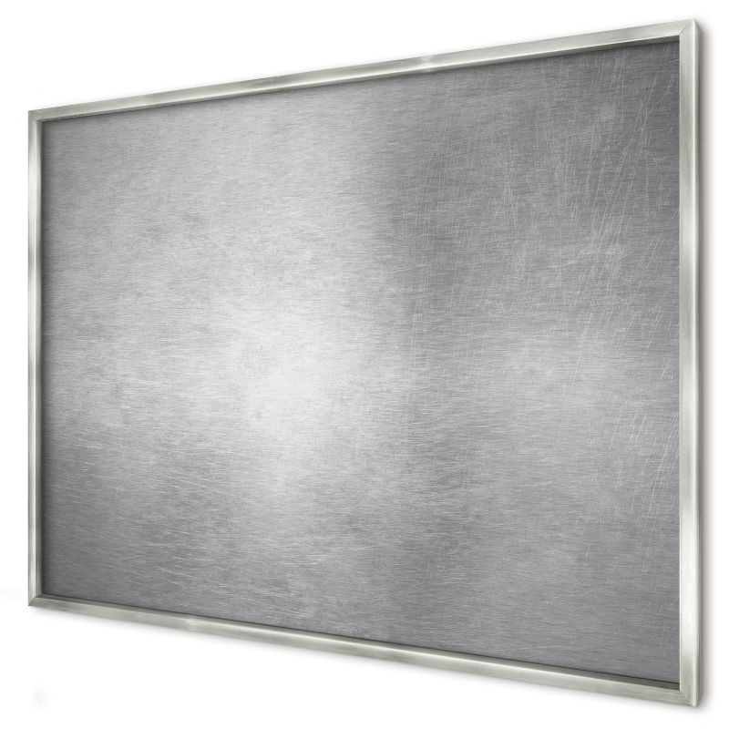 Ozdobna tablica na magnesy Wallfluent 100x70 Metaliczna powierzchnia w srebrnej ramie 1szt