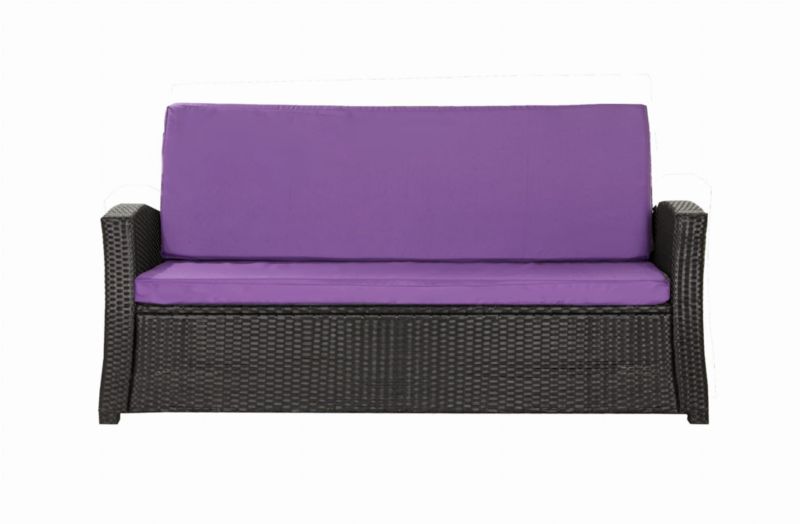 Poduszka ogrodowa na sofę Technorattan, Setgarden,100x60cm +100x50cm Fioletowa dwustronne Poduszki na meble ogrodowe-Rattan, 1szt