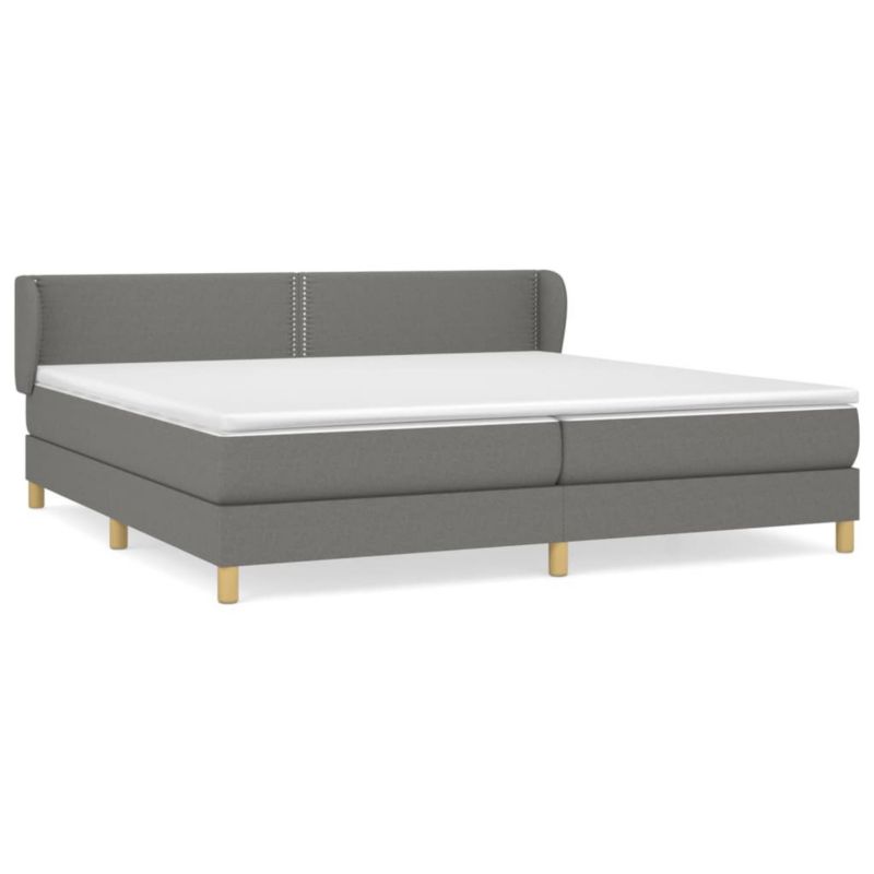 Łóżko kontynentalne WaszeMeble 200x200 cm ciemnoszara WM-3126750 1 szt.