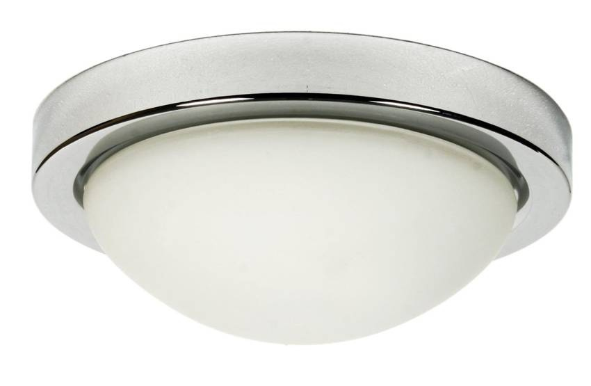 Srebrny plafon sufitowy 32 cm do salonu RODA metal szkło