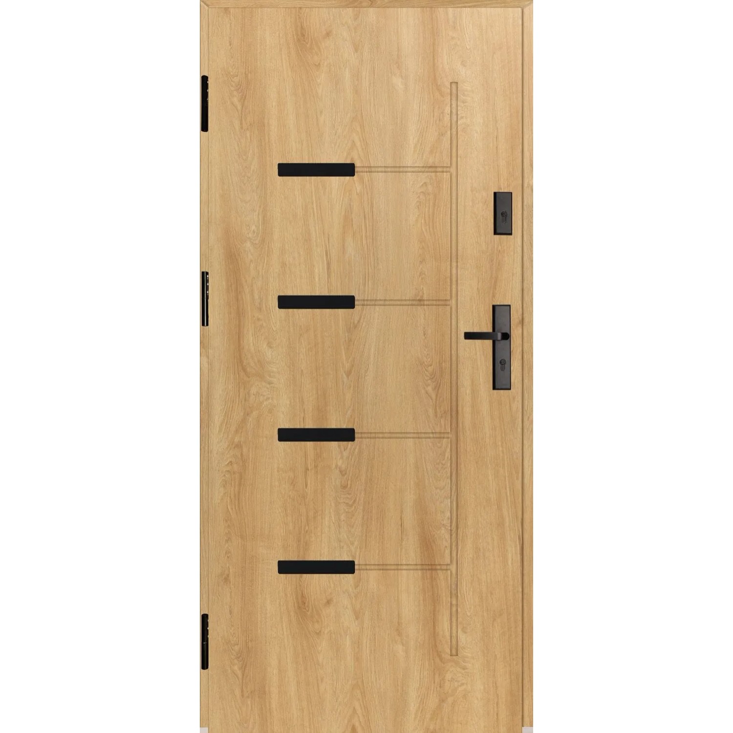 Splendoor Drzwi zewnętrzne Onyks Dąb naturalny 80L otwierane na zewn. 93x208