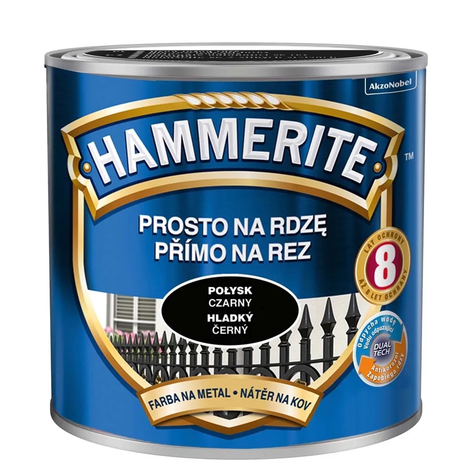 Hammerite Emalia antykorozyjna czarna połysk 250 ml