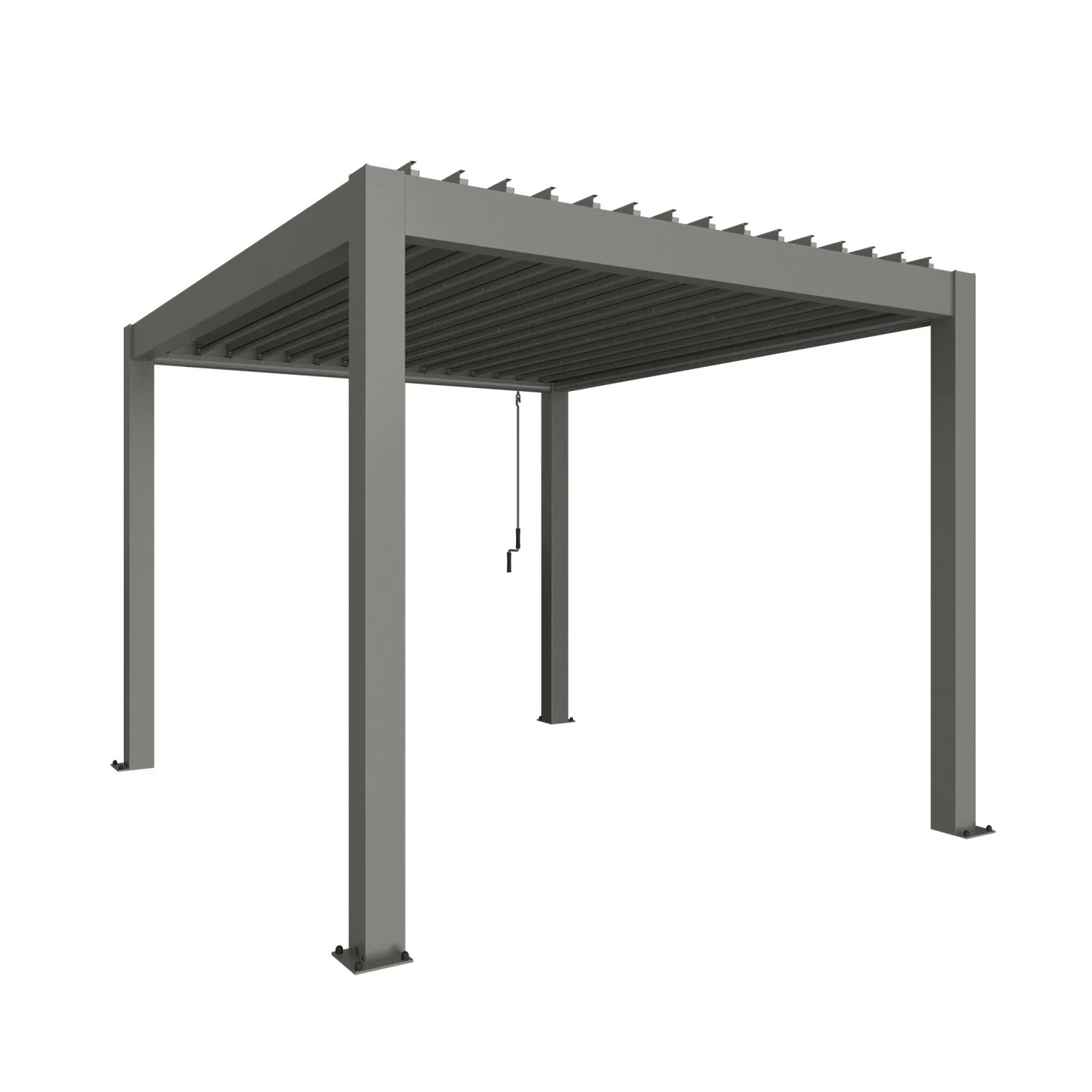 Biohort Pergola 255 cm x 312 cm x 367,5 cm kwarc-szary metalik
