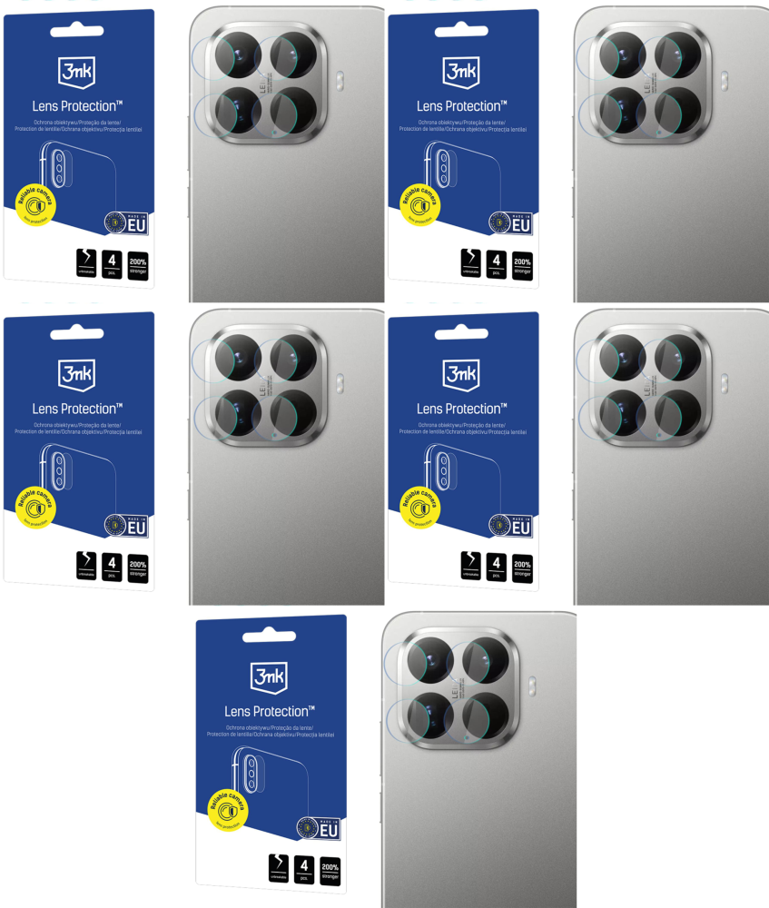 5x Szkło hybrydowe 3mk Lens Protection, na aparat, do Xiaomi 15T Pro 5G