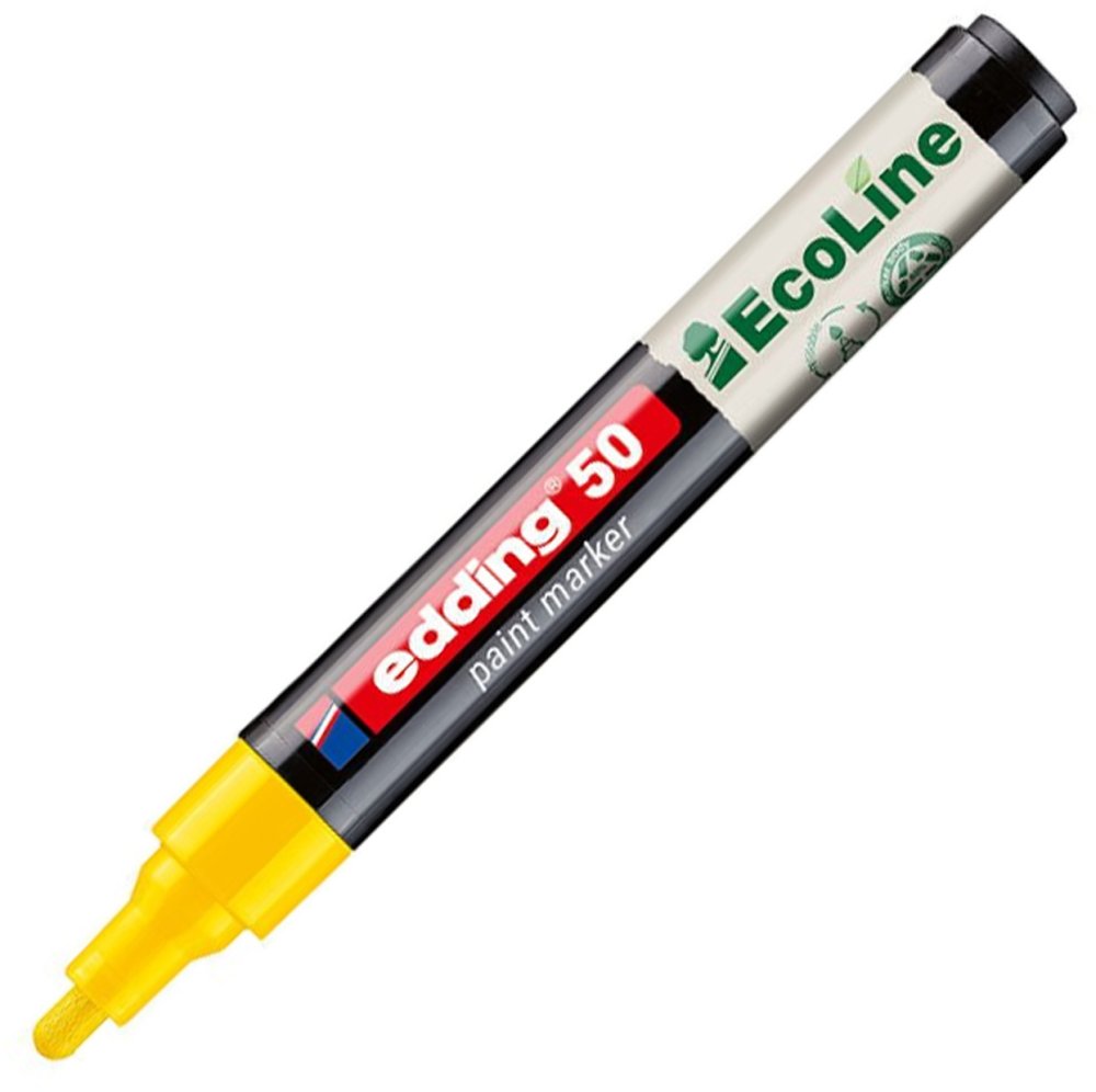 Marker olejowy edding 50 EcoLine, okrągła, 2-3mm, żółty