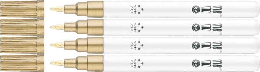 4x Marker olejowy MemoBe MM300, okrągła, 1-1.5mm, złoty