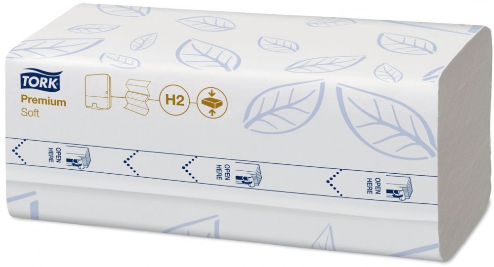 Ręcznik papierowy Tork 100889 Xpress, dwuwarstwowy, w składce wielopanelowej, 225 składek, biały