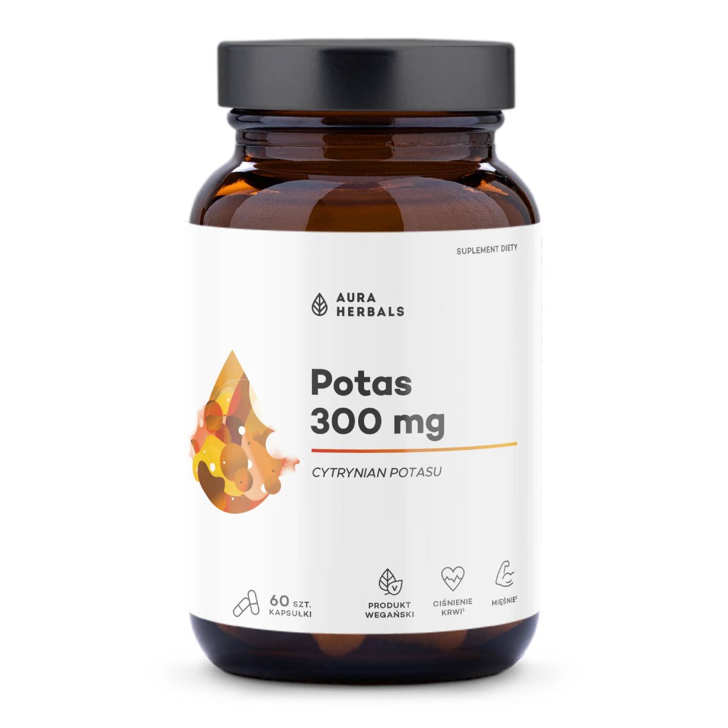 Aura herbals potas 300 mg, 60 kapsułek