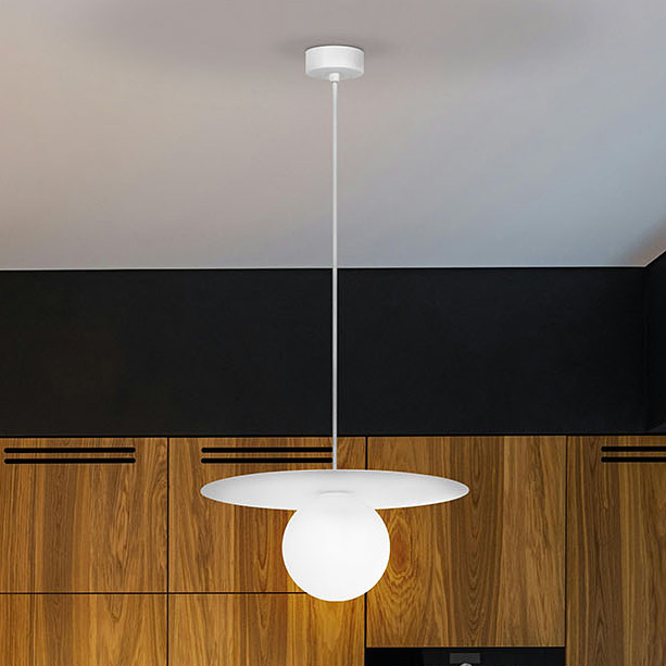 Kaja Robin lampa wisząca 1x10 W biała K-5431