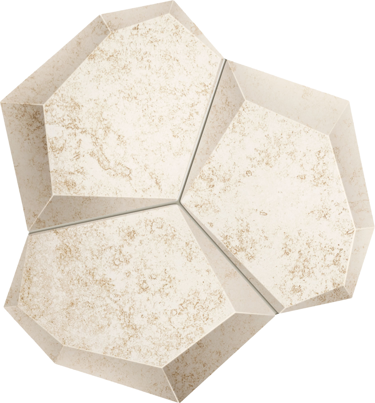Domino Alabaster Shine dekor ścienny 21x19 cm biała