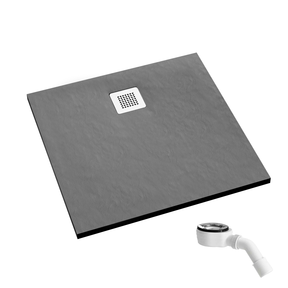 Schedpol Kalait Grey Stone brodzik kwadratowy 90x90 cm szary 3.3201/S/ST-M2