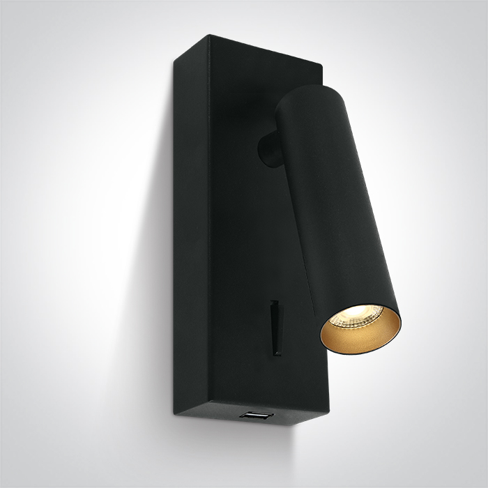 One Light Kandila kinkiet 1x3 W czarny 65746A/B/W