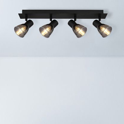 Globo Lighting Claude lampa podsufitowa 4x40W czarny mat/przydymiony 54307-4