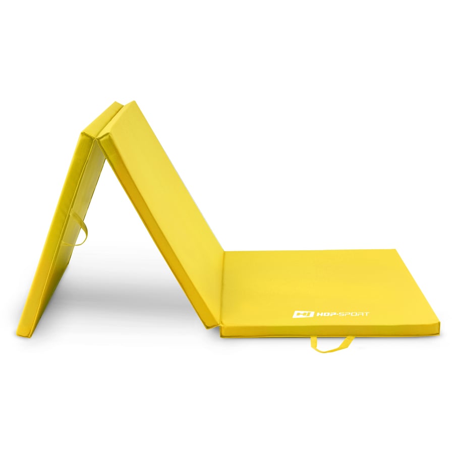 Materac gimnastyczny składany twardy 4cm - żółty