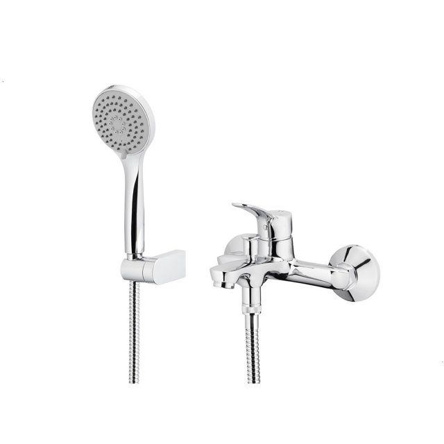 KFA Bateria wannowa ścienna MORRIS z natryskiem punktowym chrom 5244-