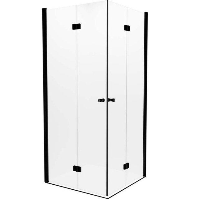 NEW TRENDY Kabina prysznicowa SUPERIA BLACK kwadratowa 80x90 drzwi sk