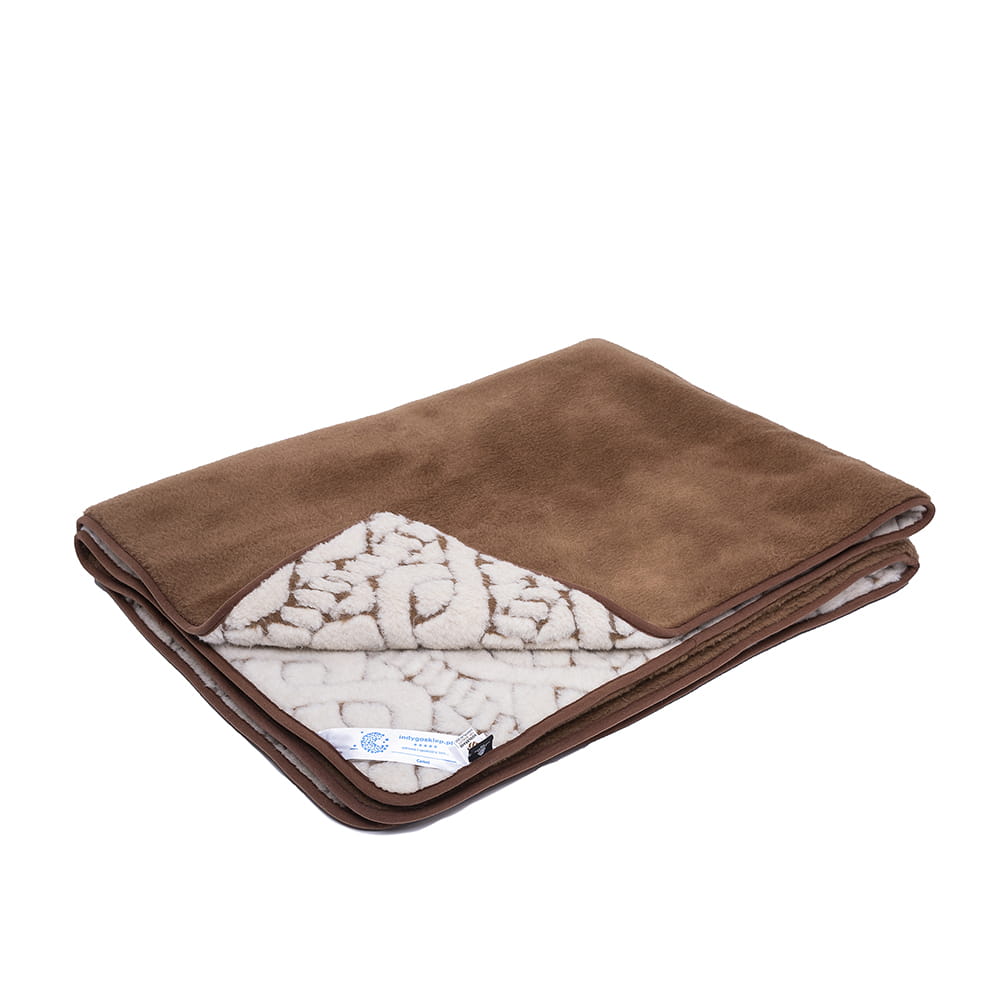 kołdra wełniana camel trentino Woolmark 180x200