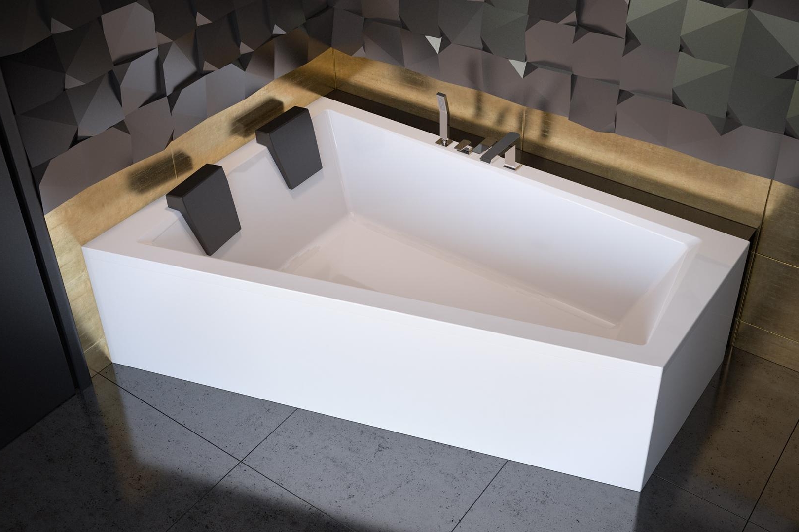 Darmowa Dostawa - Wanna narożna 179.5x125 cm lewa biała Besco Intima #WAID180NL