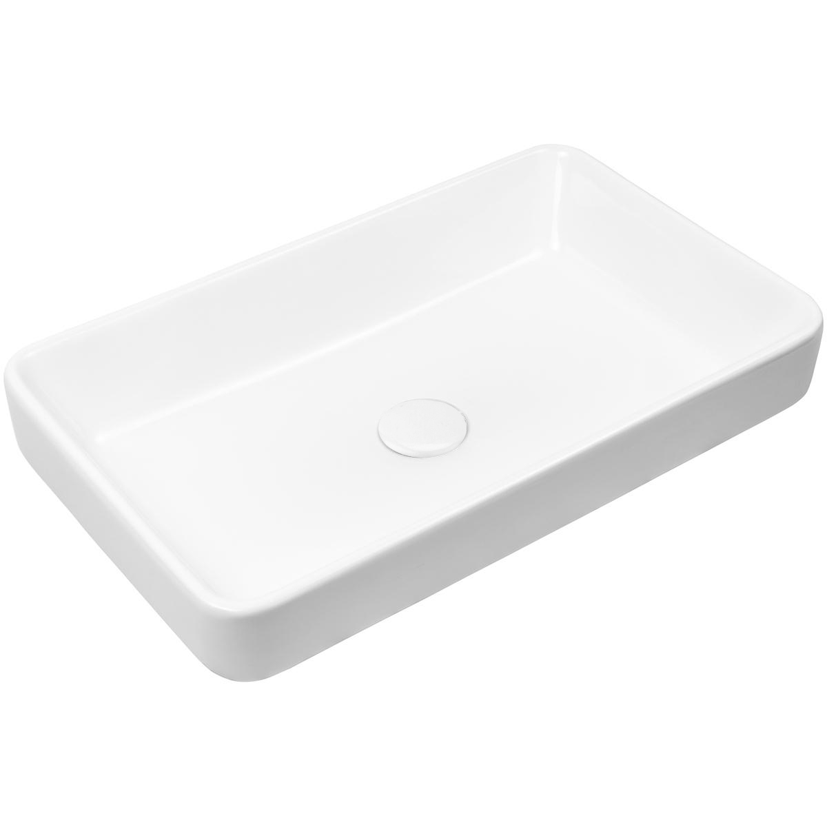 Darmowa Dostawa - Umywalka 55x34 cm prostokątna nablatowa biała Oltens Fossa 40301000